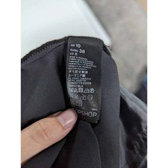Top Shop Size 6 Black Crepe Romper - Picture 10 of 11